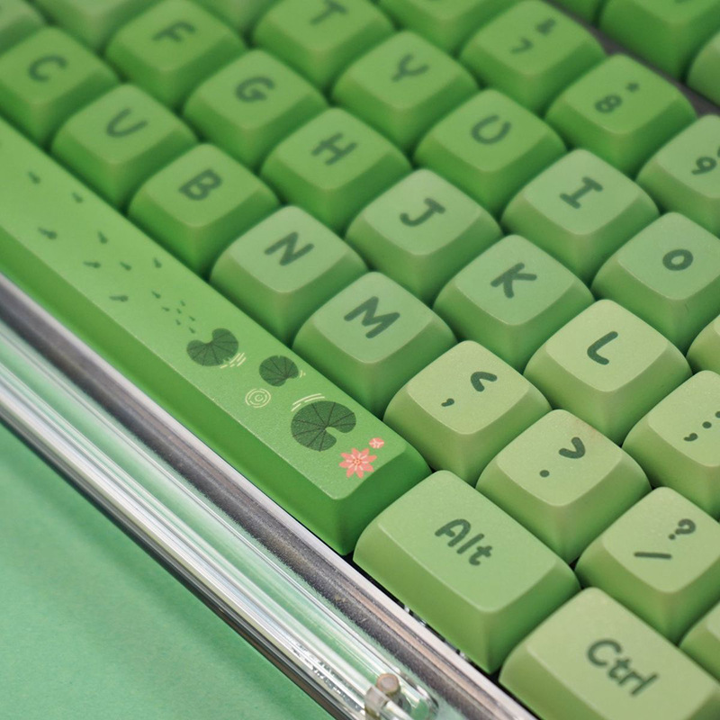 Matcha-Mint-Gruumln-Mechanical-Schluumlsselboard-XDA-Profil-Tastensatz-127-Tasten-PBT-Sublimation-Be-1991042-3